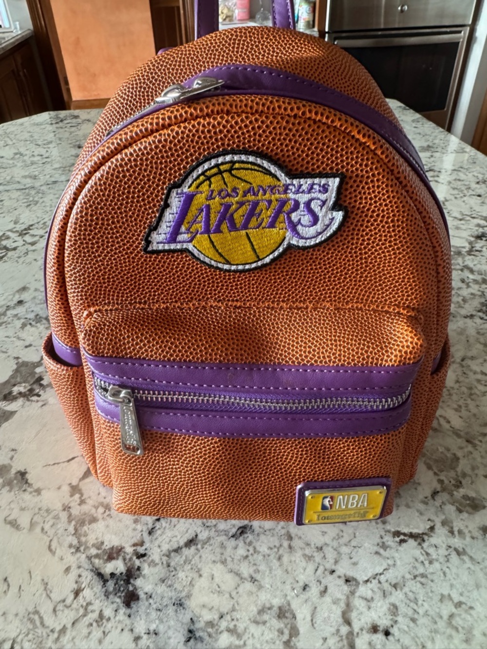 Loungefly Kids Los  Angeles Lakers Basketball Cased Backpack